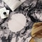 World Rug Gallery Contemporary Abstract Circles Non Shedding Soft Area Rug 2' x 7' Black 389BLACK2x7 - alternate 2